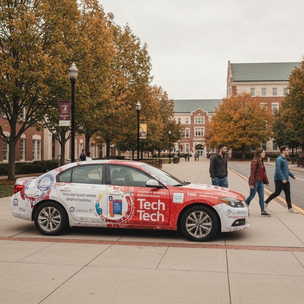 Car with advertising